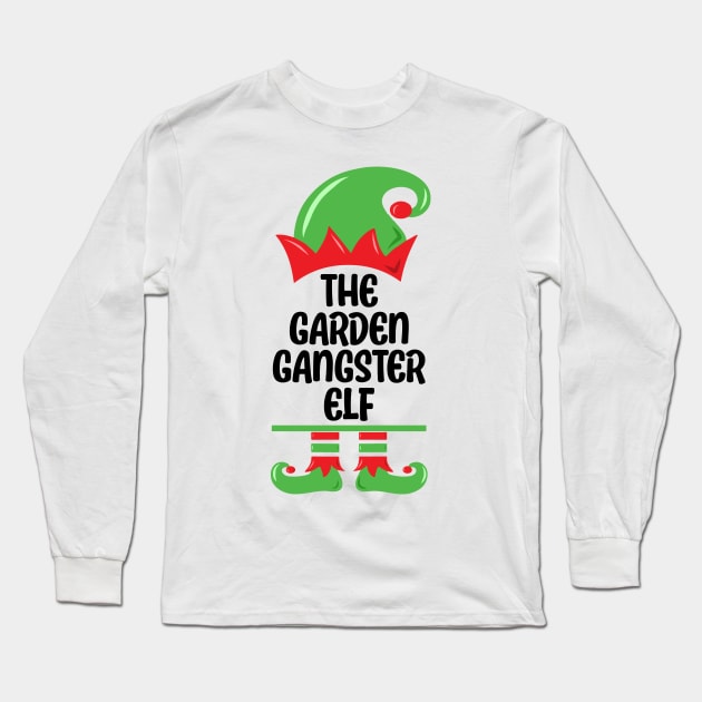 Funny Gardener Plant Lover The Garden Gangster Elf Long Sleeve T-Shirt by jodotodesign